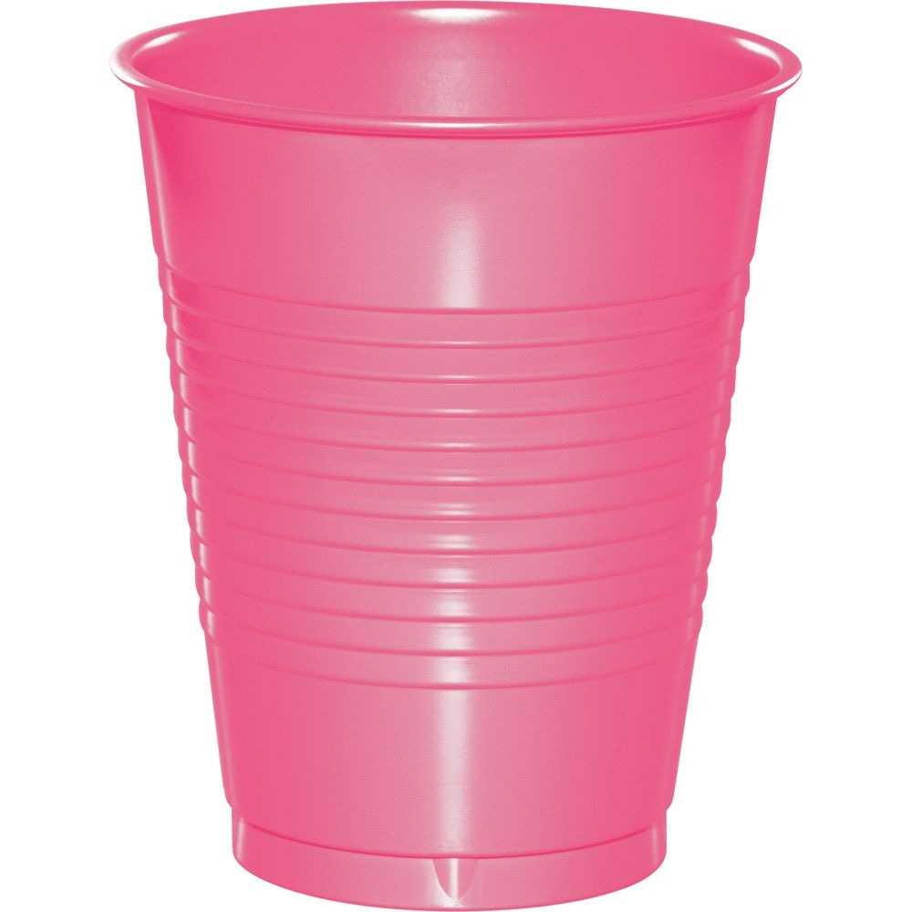 Pink Plastic Cups, 16oz, 50ct