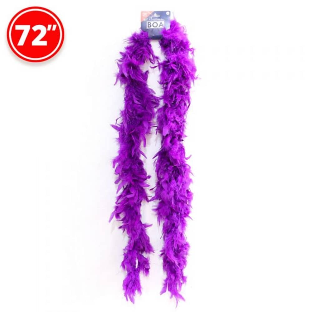 Purple Feather Boa 72in