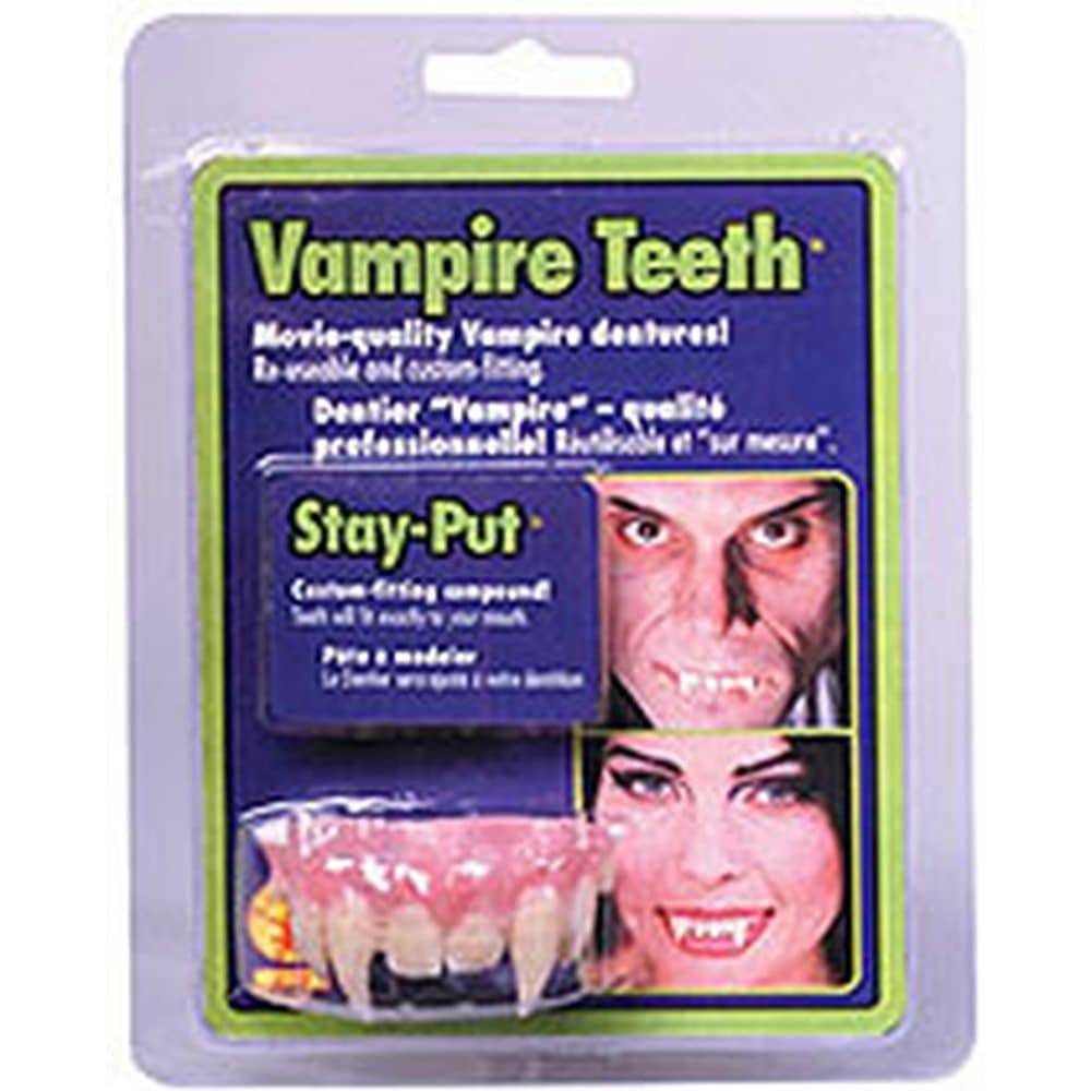 Vampire Teeth w/Denture Putty - Party Connexion LLC